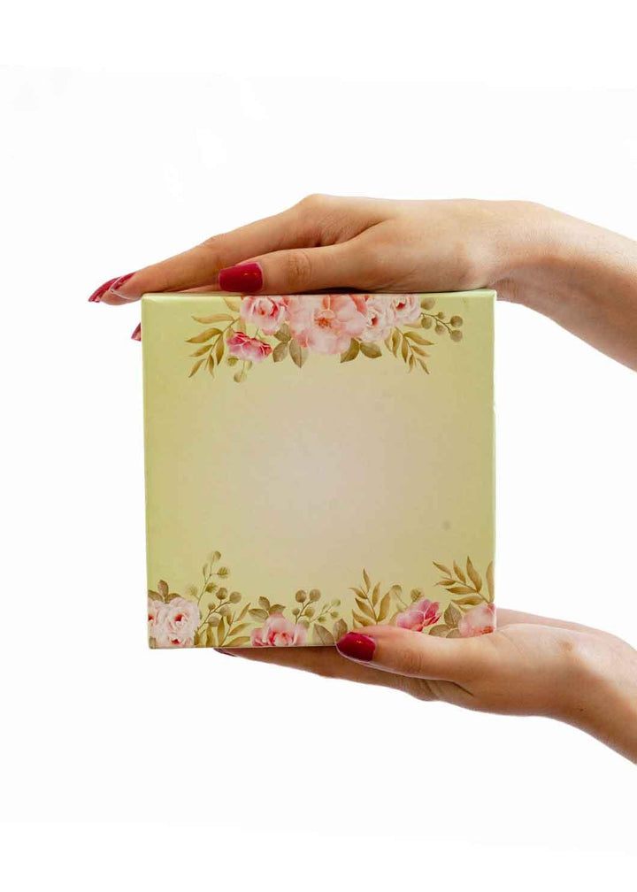 Green Color Floral Design Box for packing - BoxGhar