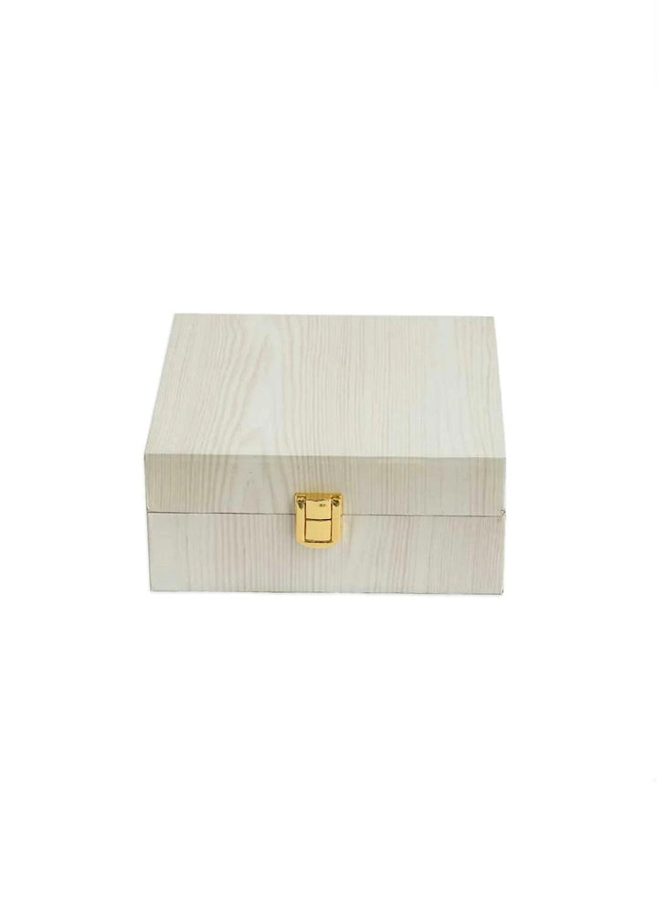 Premium Wooden Box | Square Shape Wooden Box | Wedding Ring Box | Wedding gift for married couple Couples witnesses | Bidhbox - BoxGhar