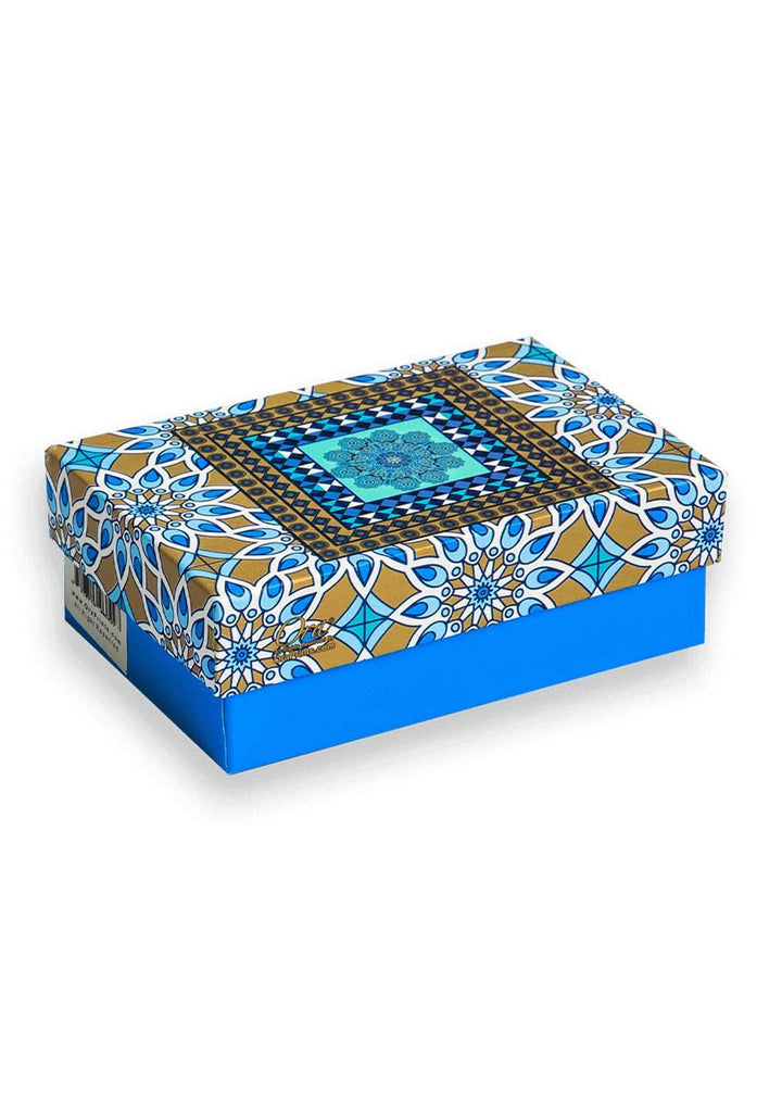 Golden & Persian Blue Design Box for Packing - BoxGhar