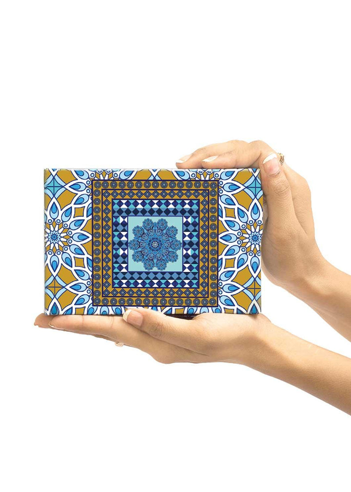 Golden & Persian Blue Design Box for Packing - BoxGhar