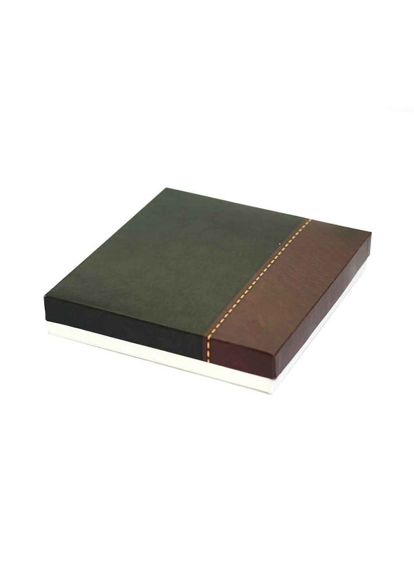Leather Style Design Square Box With Black Base For Multipurpose Packaging