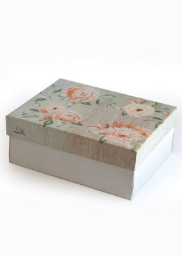 Peach and Yellow Flowers Design Box for Packing